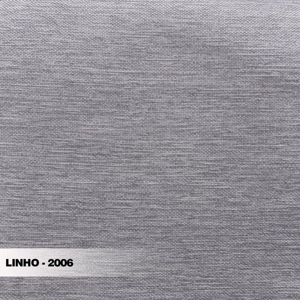 Sofá Decorativo 3 Lugares 250cm Pés em Madeira Buzz Linho Cinza G63 - Gran Belo