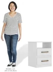 Mesa de Cabeceira Ares Flex Z17 Branco/Rosa/Azul/Lilás - Mpozenato