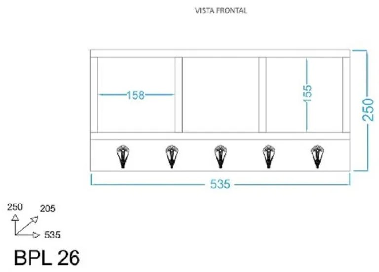 Prateleira Decorativa Cozinha Suporte C/ 5 Ganchos Moderno