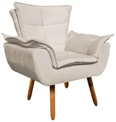 Kit Namoradeira 2 Lugares e 1 Poltrona Decorativa Pés Palito Opla Sued