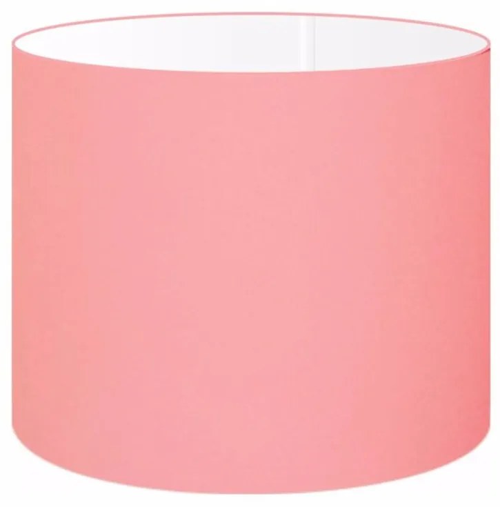 Cúpula abajur cilíndrica cp-8020 Ø45x21cm rosa bebê