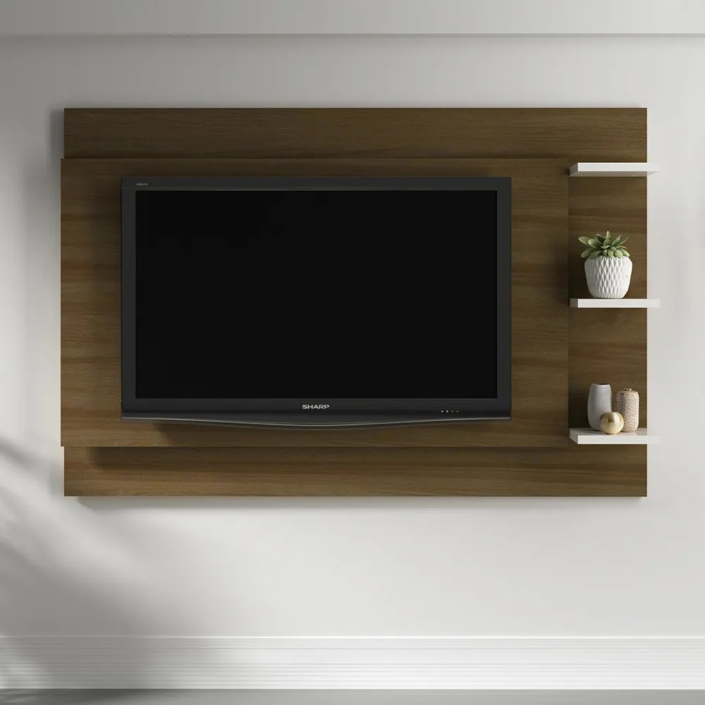Painel Home para TV até 65 Sala de Estar PL3002 Capuccino/Off White G69 - Gran Belo