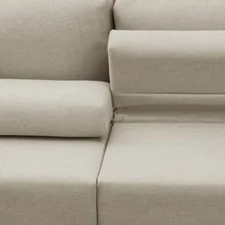 Sofá Retrátil Reclinável 210cm Sinna F05 Linho Bege - Mpozenato