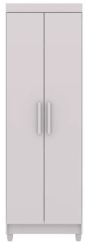 Armário Multiuso 61cm Alto 2 Portas Prateleiras Guiné Branco V01 - D'Rossi