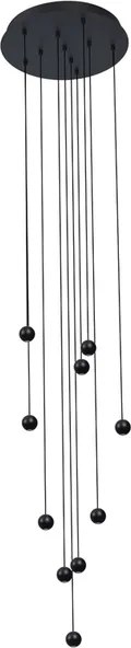 Pendente Led Aluminio 39W 3000K Marionete - PRETO
