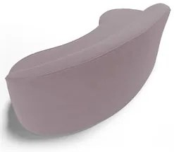 Sofá Living  4 Lugares 300cm Braço Direito Mozart D06 Veludo Rosê - Mp