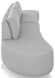 Sofá 3 Lugares 200cm Orgânico Pé Ferro Nagai Veludo Cinza Z55 - Mpozen