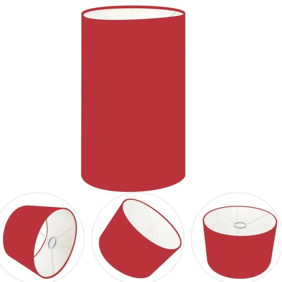 Cúpula Abajur Cilíndrica Cp-8002 Ø13x30cm Bordô