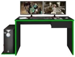 Mesa para Computador Notebook Desk Game DRX 8000 Z19 Preto/Verde - Mpo
