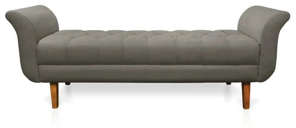 Recamier Olinda Suede 160 cm Pés Chanfrado Castanhos - D'Rossi - Grafite