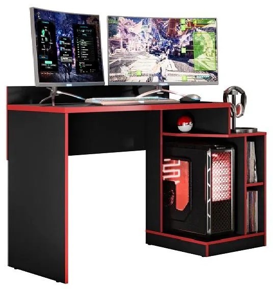 Mesa Para Computador Gamer Escrivaninha 2 Nichos Play