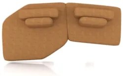 Sofá Ilha 275cm 2 Módulos Sala de Estar Moby Boucle Telha Z08 - Mpozen