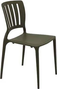 Cadeira Tramontina Manu Empilhável Verde Oliva em Polipropileno