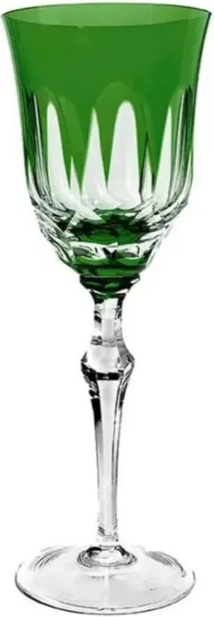Taça de Cristal Lapidado P/ Licor 60ml - Verde Escuro  Verde Escuro