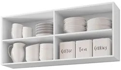 Kit 2 Armários Aéreos 120cm 3 Portas Branco - AJL Móveis