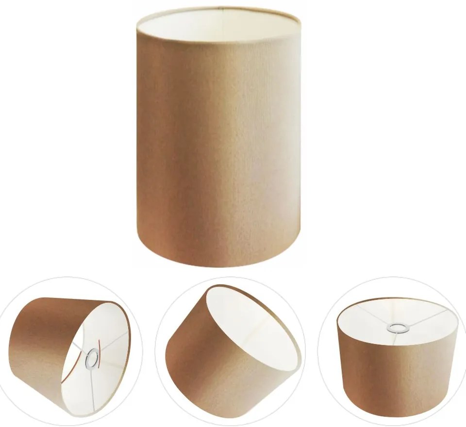 Cúpula Abajur Cilíndrica Cp-7004 Ø15x25cm Palha