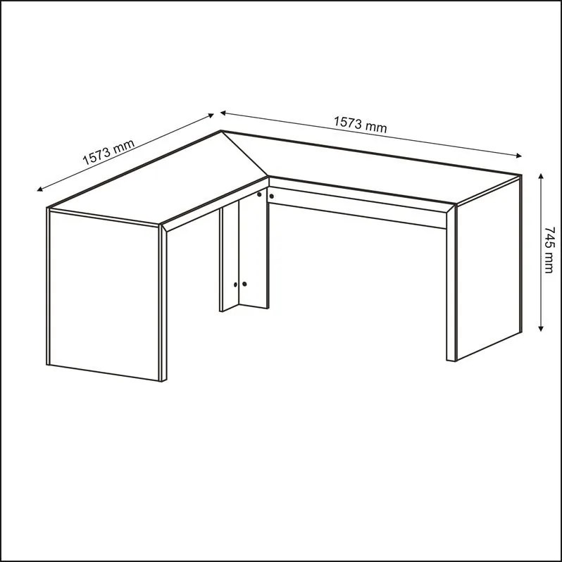 Mesa De Escritório Escrivaninha De Canto Home Office Nogal