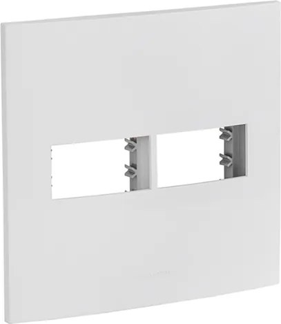 Placa Com Suporte 4X4 2 Modulos Branco Inova Pro