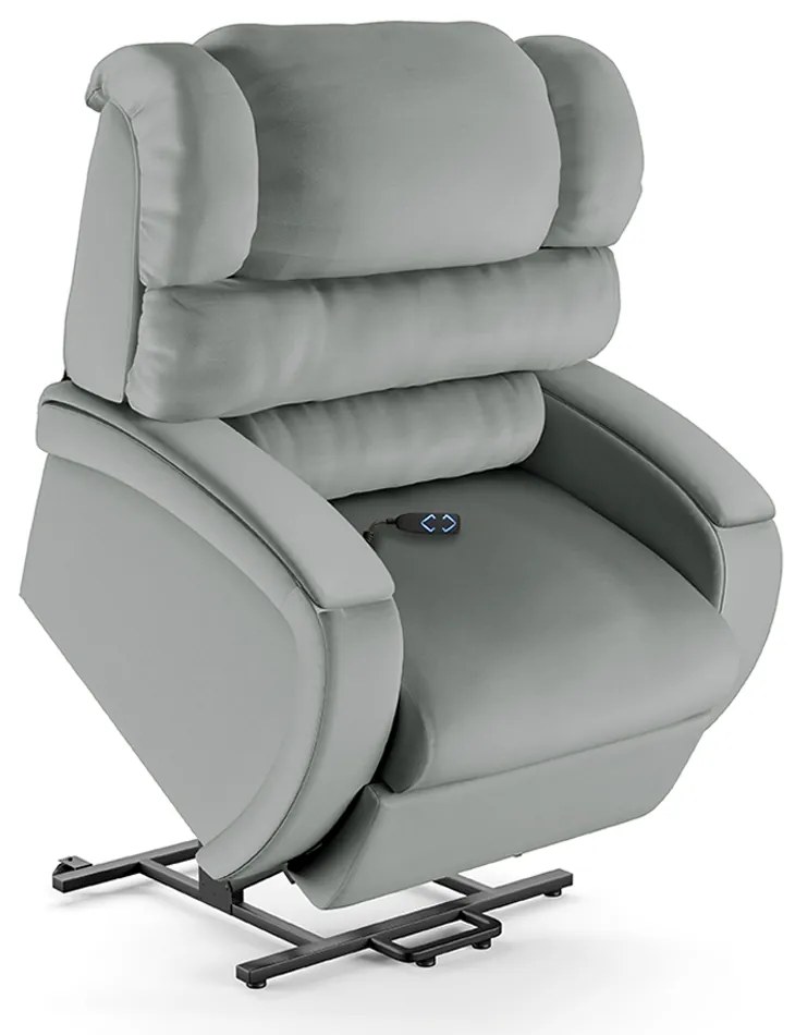 Poltrona do Papai Sala de Cinema Reclinável Kylie Elevação Lift Elétrico PU Cinza G23