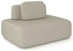 Sofá Modular 140cm Living Sala de Estar Moby Veludo Bege Z08 - Mpozena