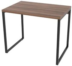 Mesa de Escritório Office 90cm Estilo Industrial Prisma C08 Nogal - Mp