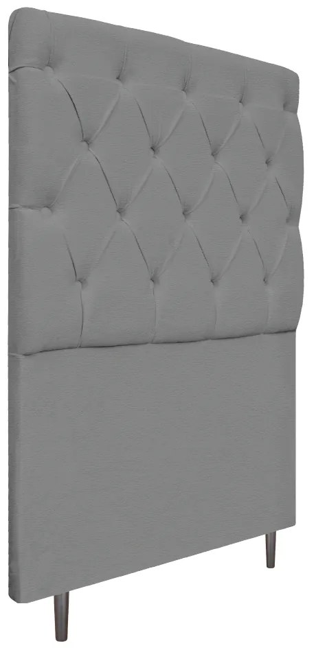 Cabeceira Estofada Liverpool 90 cm Solteiro Corano Cinza - ADJ Decor
