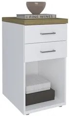 Conjunto Escritório Home Office 4 Peças Sharp A06 Olmo/Branco - Mpozen