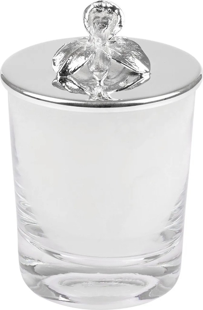 Vela Aromática Prata C/ Aplique - Flor  Flor