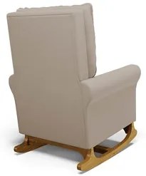 Kit 02 Poltronas de Amamentação Base Madeira Balanço Brenda G05 Veludo