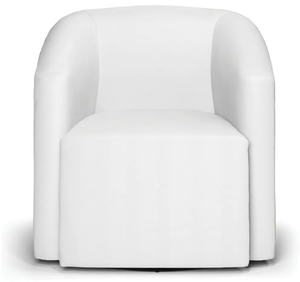 Poltrona Decorativa Base Giratória Kit 2 Stella Max Sintético D03 - D'Rossi - Branco