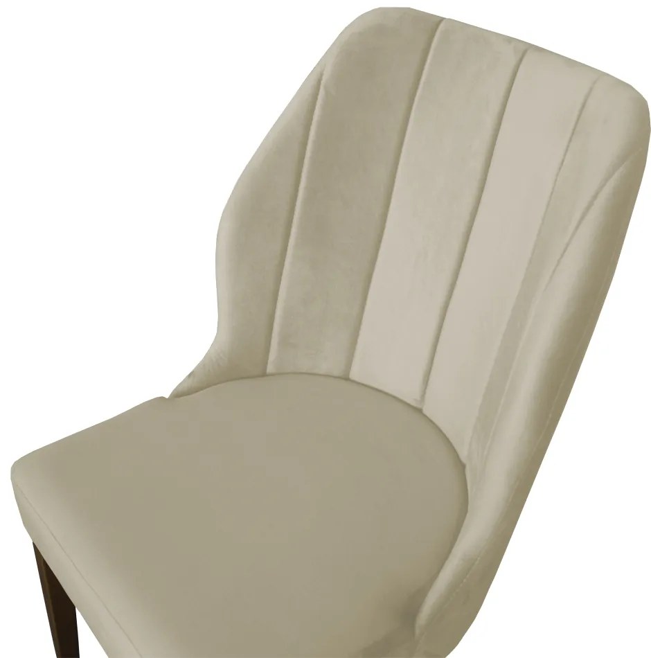 Cadeira De Jantar Safira Suede Bege