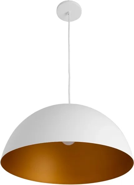 Pendente Aluminio Branco E Dourado 48Cm