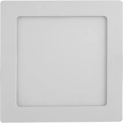 Plafon Led De Embutir Quadrado Branco 12W Panel - LED BRANCO QUENTE (3000K)
