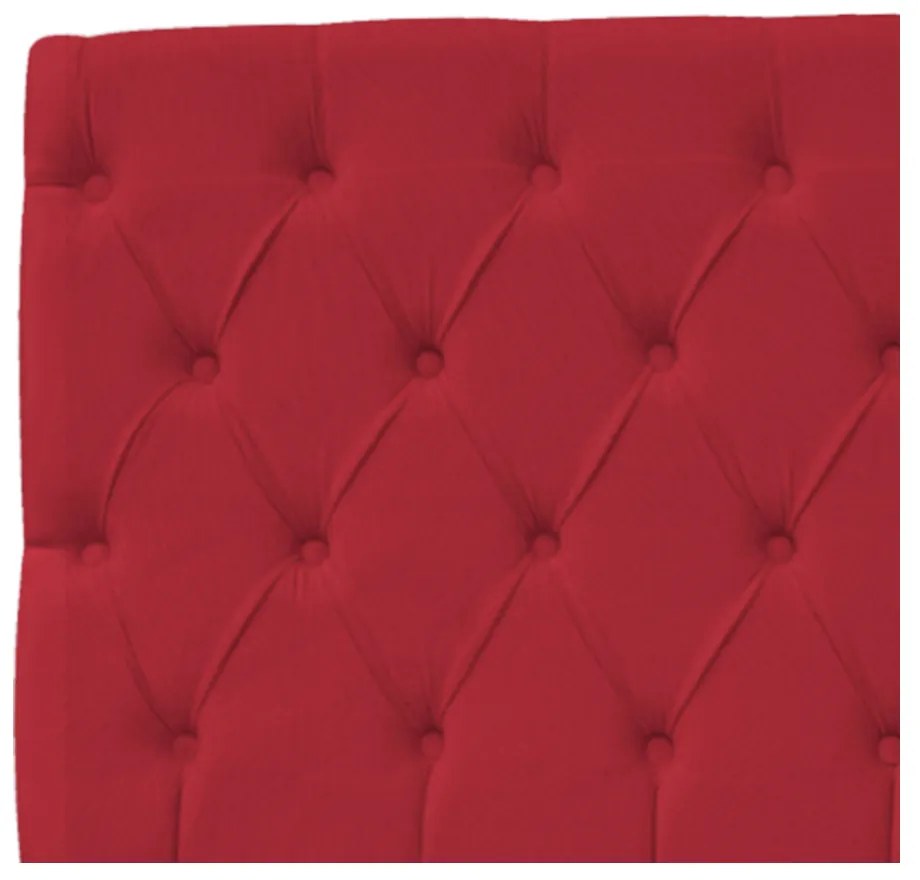 Cabeceira Estofada Liverpool 90 cm Solteiro Suede Vermelho - ADJ Decor