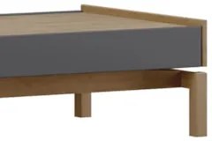 Mesa de Centro Para Sala 100cm Soleil Tauari/Grafite F07 - Mpozenat