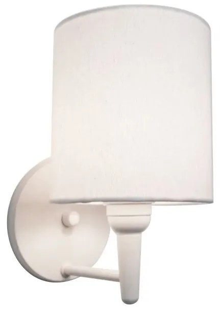 Arandela Cilíndrica Vivare Md-2009 Base Branco Cúpula em Tecido - Bivolt