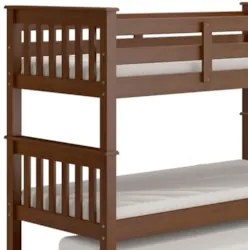 Treliche Solteiro Juvenil com Escada Fixa Bliss Z40 Castanho Acetinado