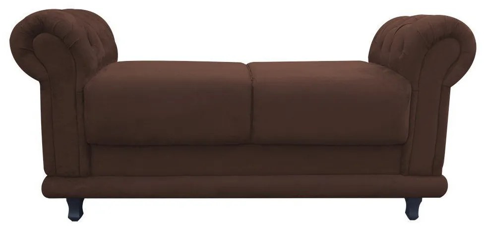 Recamier Barcelona Namoradeira Suede Marrom - D'Rossi