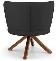 Kit 2 Poltronas Decorativas Melissa Base Giromad Giratória Linho D-465