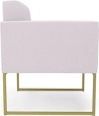 Namoradeira e Poltrona Industrial Dourado Ana Bouclé Rosê - Ibiza