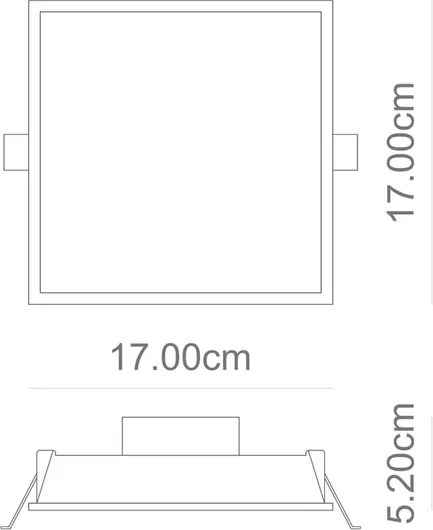 Plafon Led De Embutir Quadrado Branco 8W Edge - LED BRANCO QUENTE (3000K)