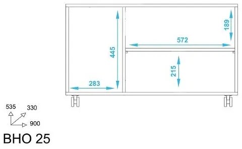 Armário Aparador Buffet 3 Portas Bp Fosco Bho25 - Branco