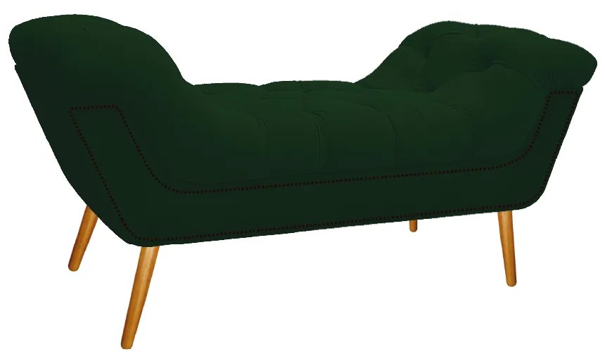 Kit Cabeceira e Calçadeira Veneza 100 cm Solteiro Suede Verde - ADJ Decor