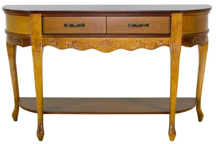 Aparador com 2 Gavetas e Prateleira Entalhado - Wood Prime NP 33233