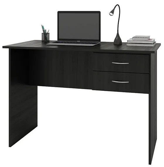 Mesa Escrivaninha Escritório Home Office 2 Gavetas Preto