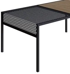 Mesa de Centro Retangular Estilo Industrial York Hanover/Preto - Artes
