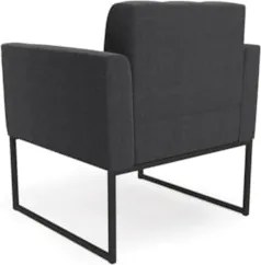 Namoradeira e Poltrona Industrial Preto Ana Bouclé Grafite - Ibiza