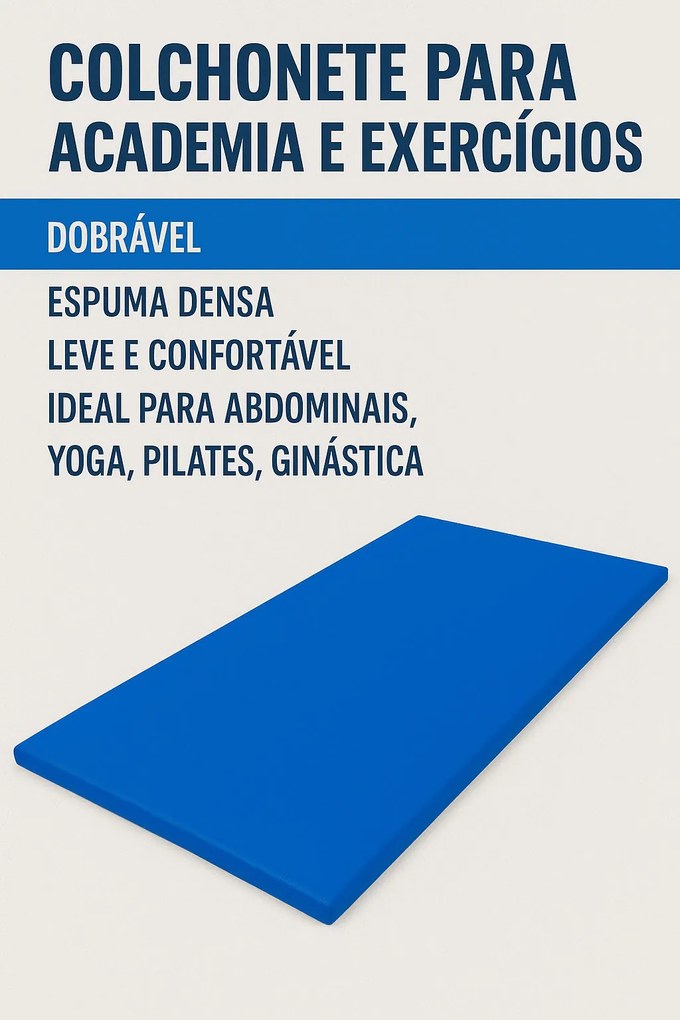 Colchonete Creche 150X60X4Cm Com Espuma D20 Orthovida - Azul