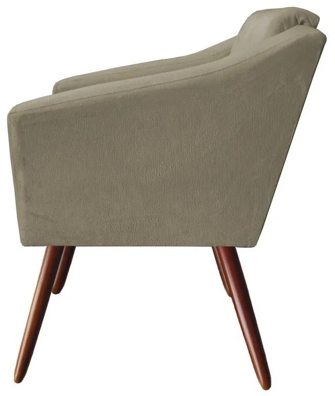 Poltrona San Marino Decorativa Suede Nude
