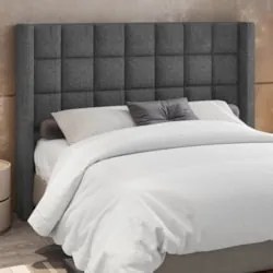 Cabeceira Cama Box Casal 140cm Pisa Z37 Linho Cinza - Mpozenato